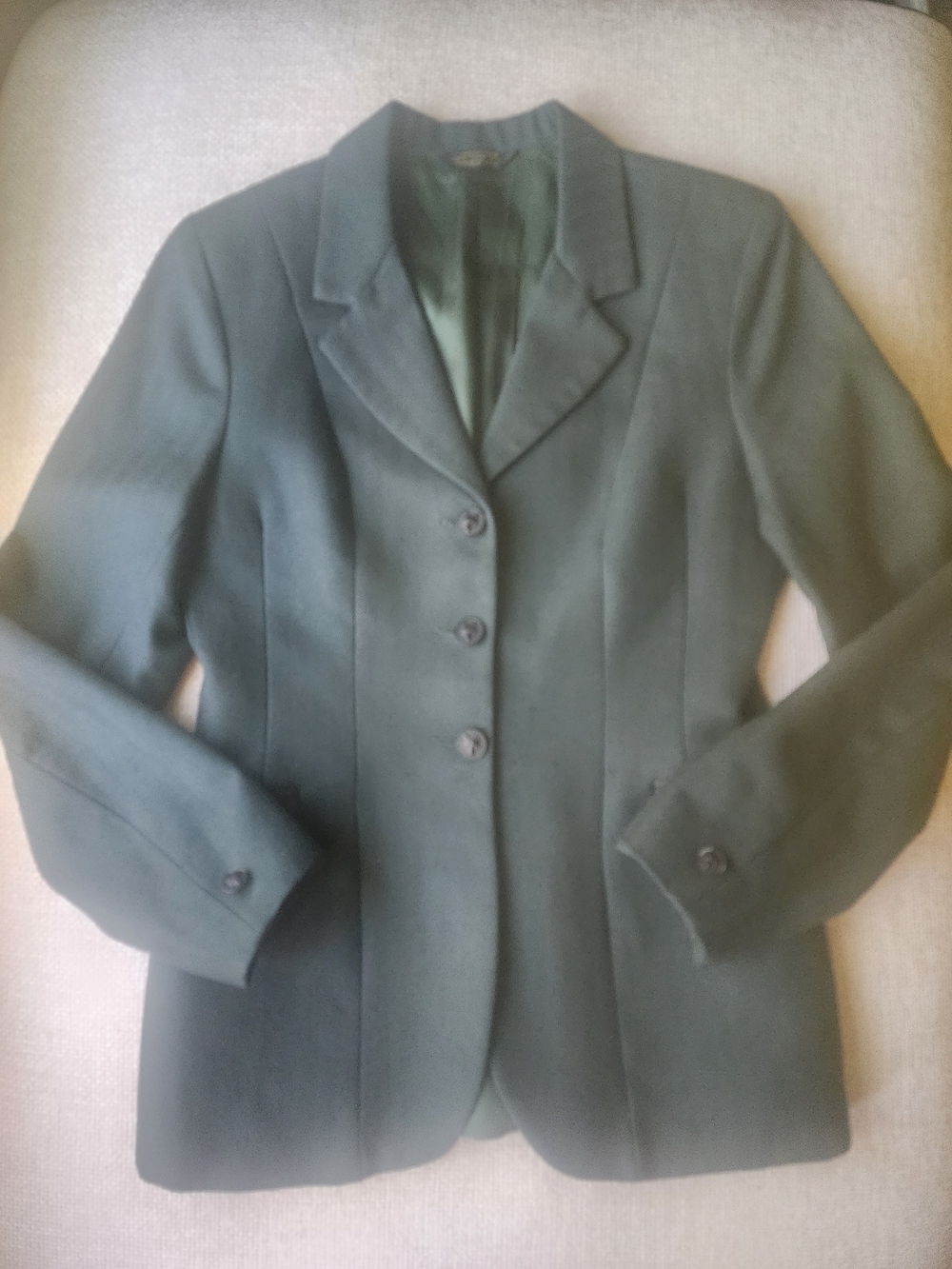 Vintage On Course Women’s 100% Wool Blazer 12R Green Fox Buttons Made in USA